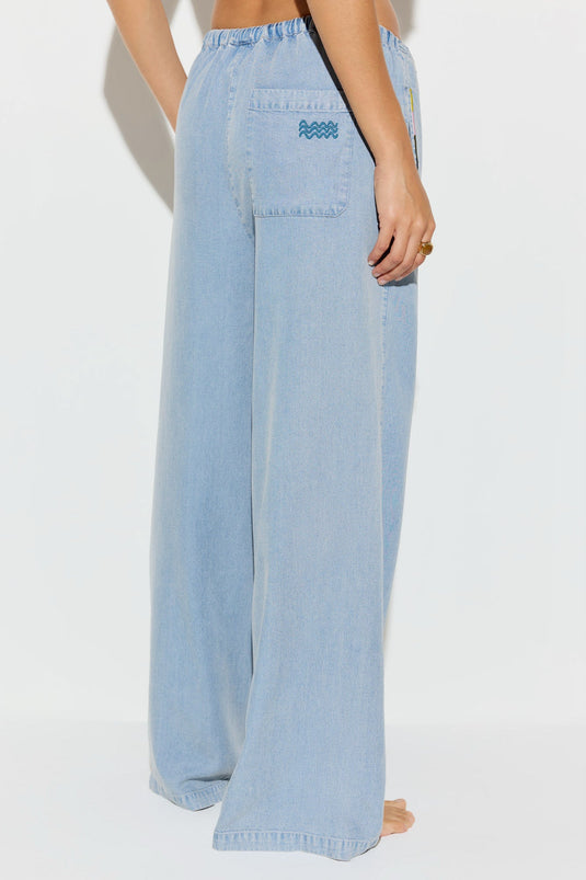 Toluca Chambray Wide Leg Pant