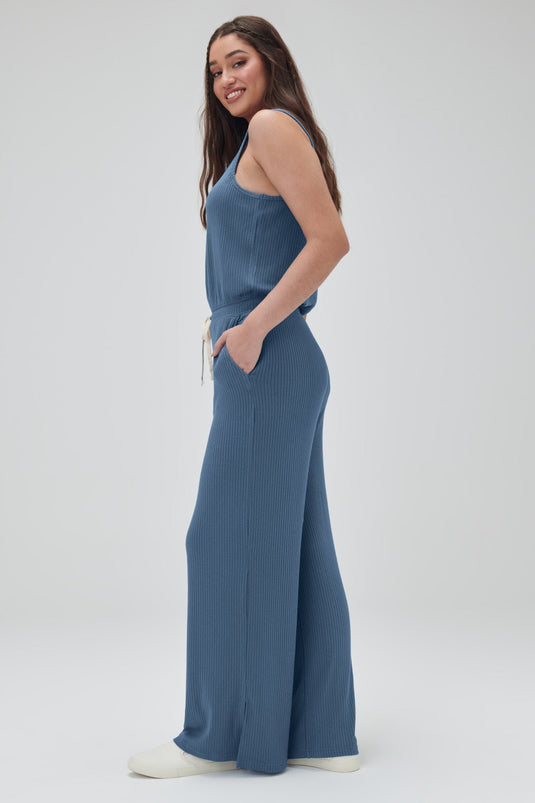 Ballet Rib Wide Leg Perfect Jumpsuit