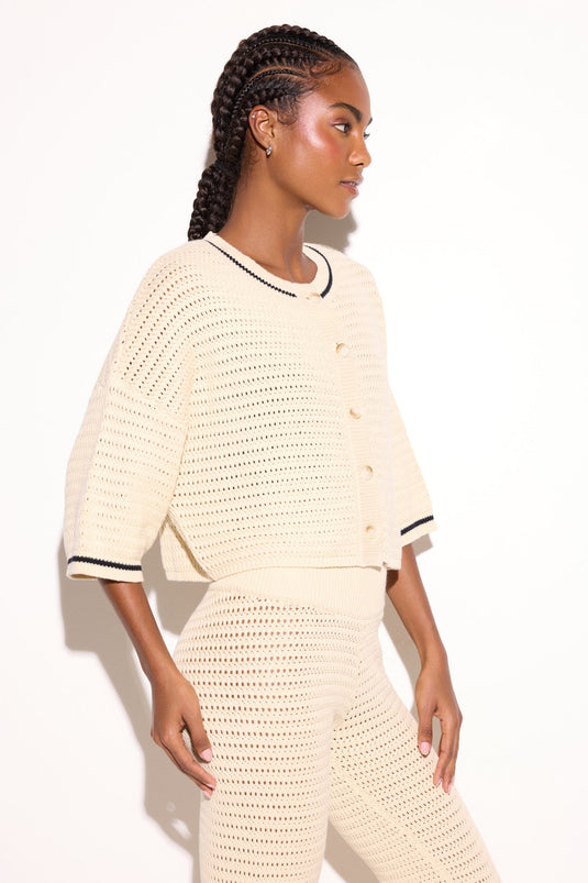 Daphnie S/S Crochet Cardigan