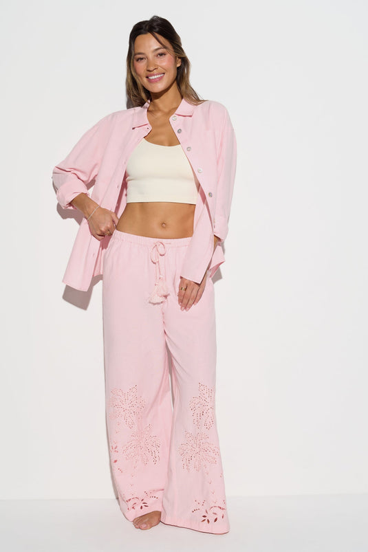 Talia Wide Leg Linen Pant
