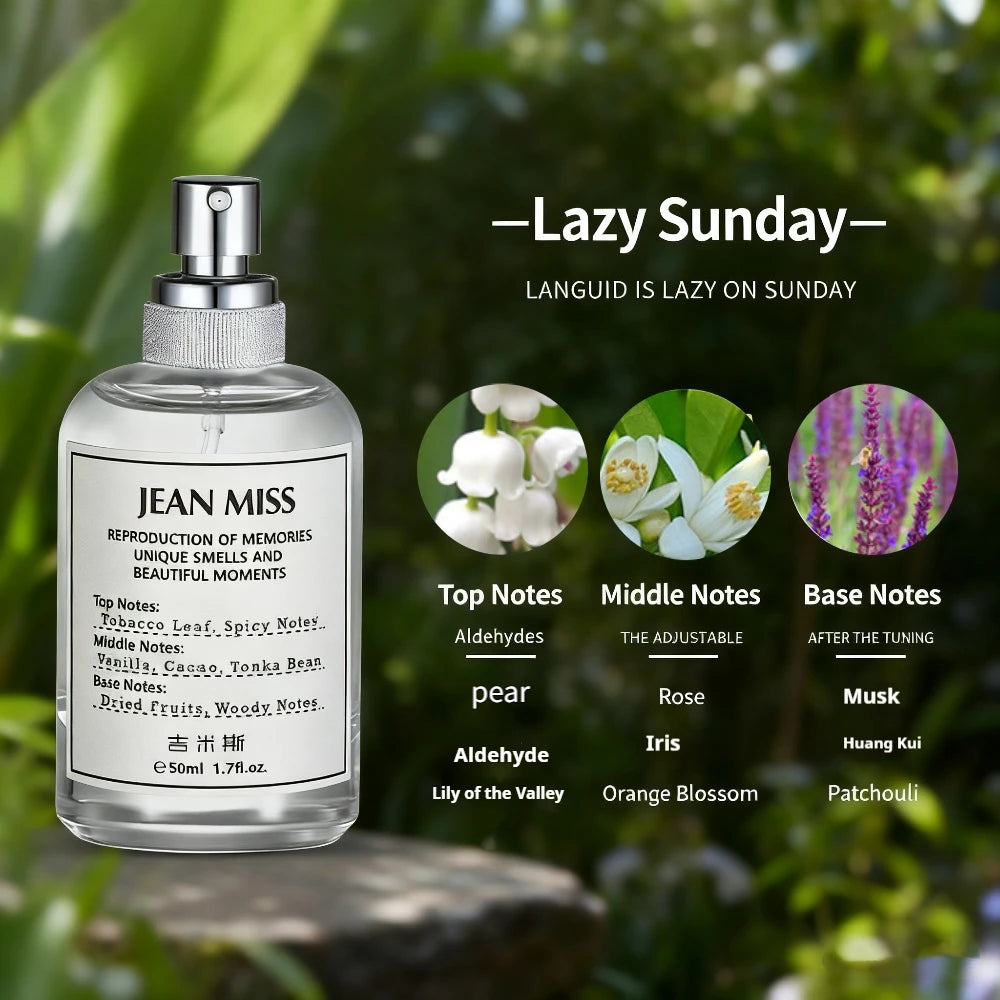 Woman Lazy Weekend Perfume - Natural Floral Fragrance Fresh Citrus Eau De Parfum Sexy Long-Lasting Pheromone Charm for Weekend