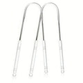 1 Stainless Steel Tongue Scraper, Fresh Breath, Suitable For Low Allergy Tongue Cleaning Tools For Adults And Children, Effectiv