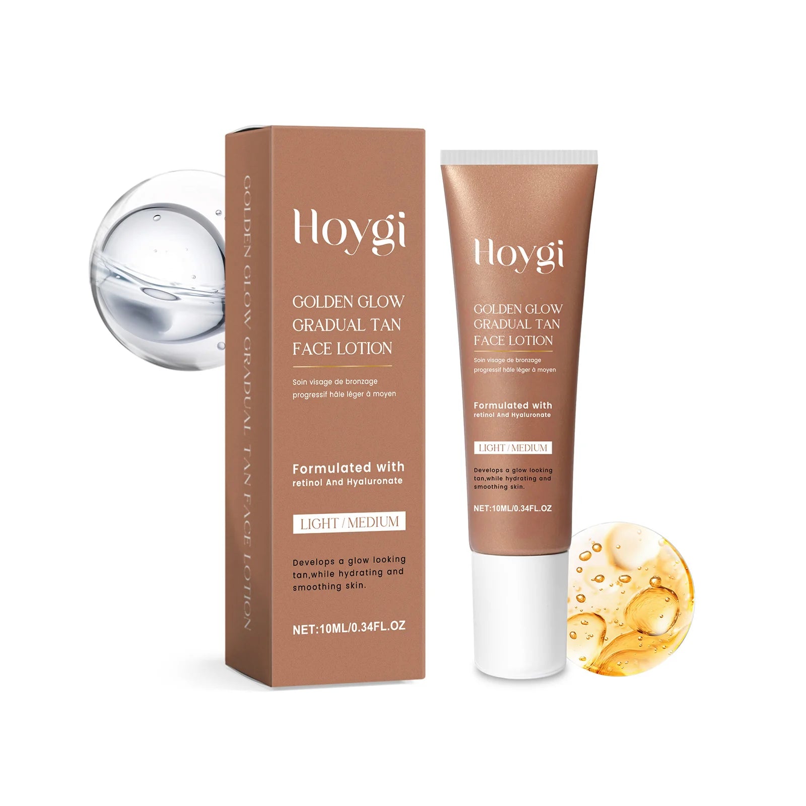 Self-Tanning Lotion Sunless Self Tanner for Face Body Waterproof Long-Lasting Glow Body Bronzer Even Skin Tone Bronzing Lotion