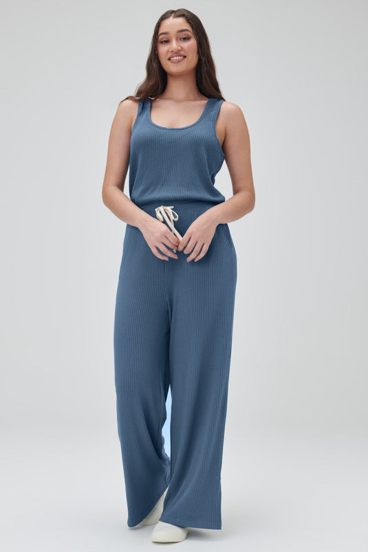 Ballet Rib Wide Leg Perfect Jumpsuit
