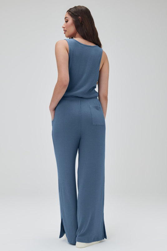 Ballet Rib Wide Leg Perfect Jumpsuit