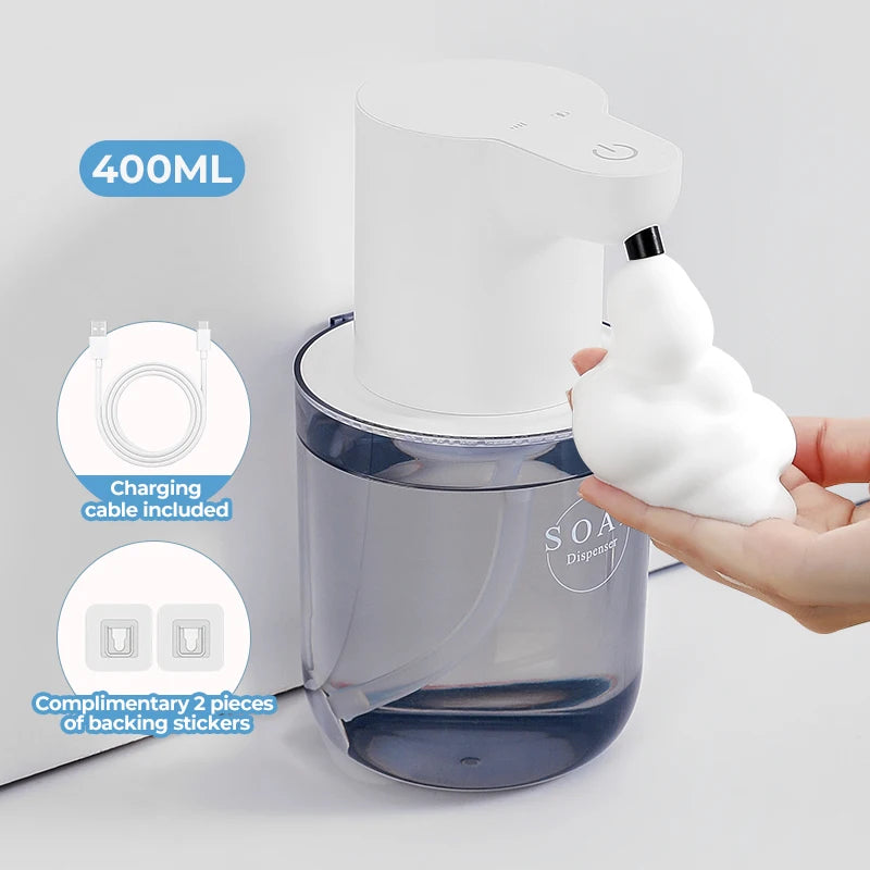 New Wall Mounted Automatic Soap Dispenser Foam Smart Hand Washing Machine 500ml Liquid Rechargeable Bathroom Induction Sensor