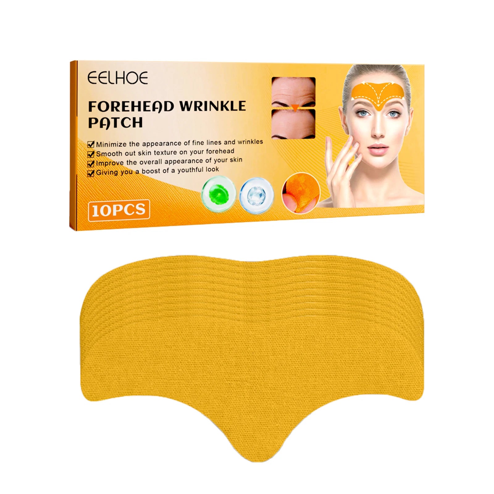 10-50Pcs Forehead Wrinkle Patches Lifting Firming Anti Wrinkles Facial Patches Natural Forehead Line Removal Gel Patch Skin Care