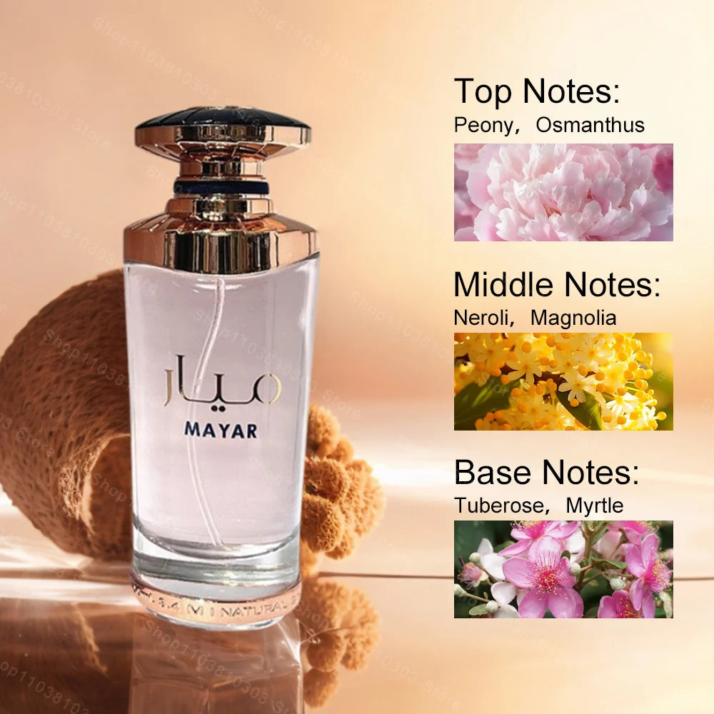 100Ml Woman Perfume Original Arab Perfumes Long Lasting Atomizer Sexy Lady Parfum Female Oriental Floral Scent Women Fragrance