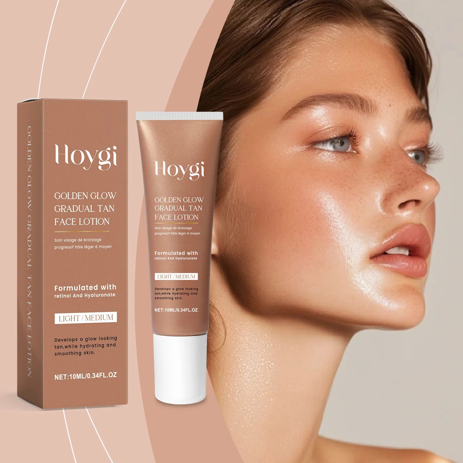 Self-Tanning Lotion Sunless Self Tanner for Face Body Waterproof Long-Lasting Glow Body Bronzer Even Skin Tone Bronzing Lotion